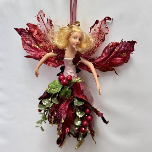 Vintage Whimsical Woodland Fairy Elf Sprite‎ Pixie Christmas Ornament - Picture 2 of 7